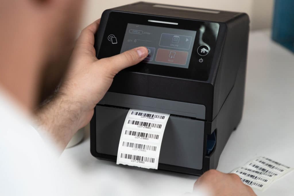 healthcare lab labels printed from printer