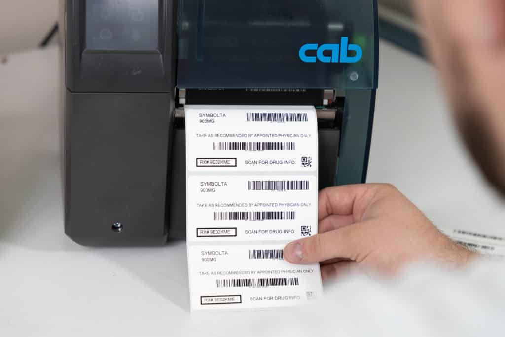 healthcare pharmaceutical labels printed from printer